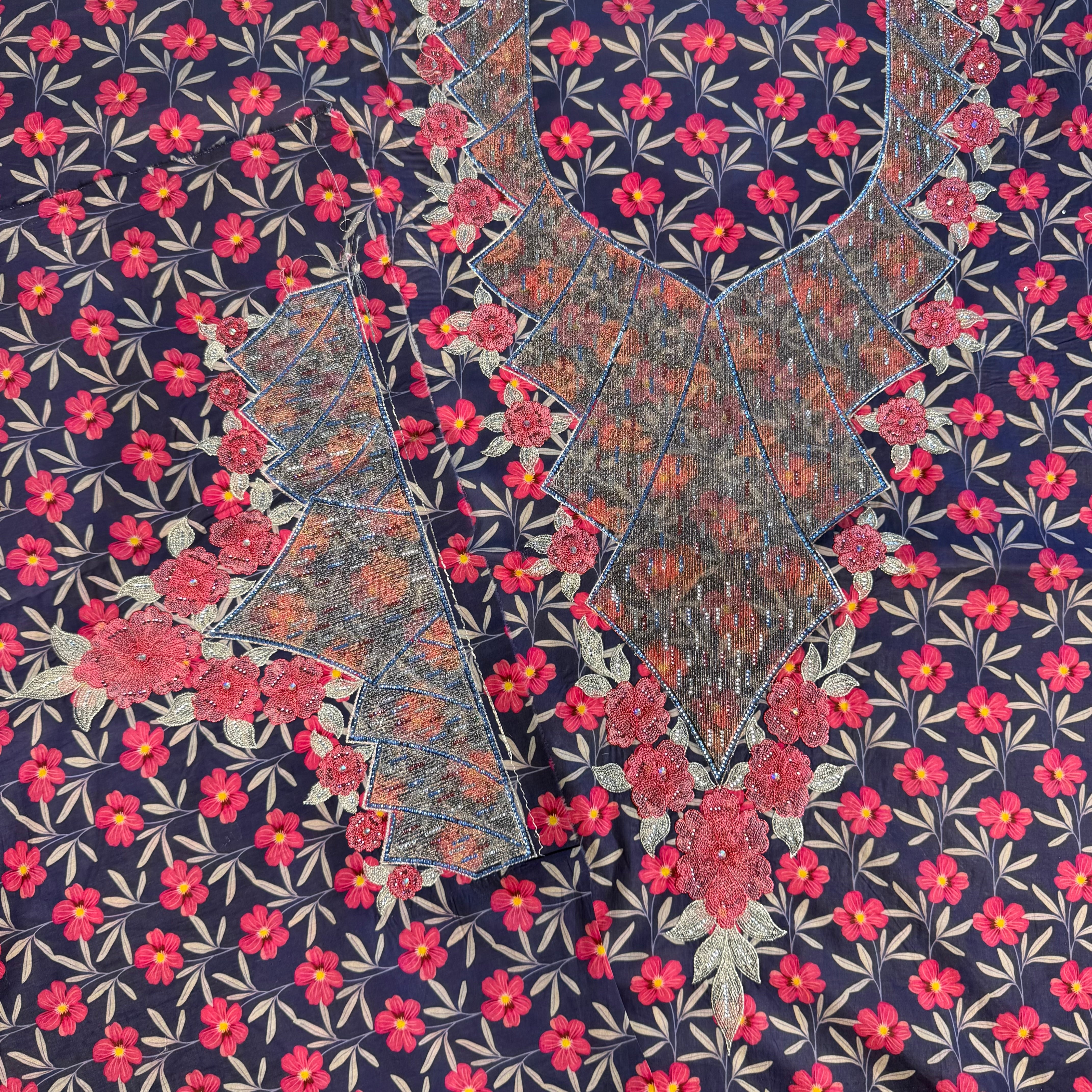 Laser-cut مخور with printed beaded design